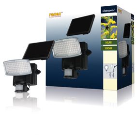 Ranex 5000.346 LED Solar Wandlamp - Zwart - Met Bewegingssensor