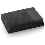AmeliaHome Amari Douchehanddoek 70x140 cm grijs 100% katoen absorberend grafiet antraciet