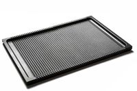 RISOLI' BBQ, antiaanbakplaat, 38 x 22 cm, grillrooster voor grill en oven, 6 mm dik, van gerecycled aluminium, gemaakt in Italië