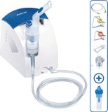Beurer IH 26 Aerosoltoestel - Vernevelaar - Inhalator voor Volwassenen & Kinderen - Persluchttechnologie - Zeer Korte Inhalatietijd - Incl. Maskers, Neusdouche & Accessoire-set - Medisch Apparaat - 5 Jaar Garantie