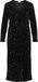 VILA - VIFAITH V-NECK L/S MIDI DRESS - Black Beauty - Size M - Women - Long Sleeve - Dress - 14110935