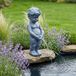 Merkloos Waterspuwer op zonne-energie - Vijverfiguur - 53 cm - Jongen - Polyhars