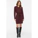VILA robe en tricot chiné - rouge foncé