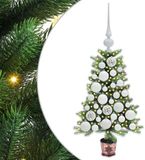 vidaXL Kerstboom met 150 LED met standaard Groen 65 cm PE