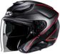 HJC F31 Ludi Noir Rouge casque jet