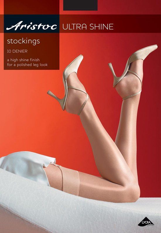 Aristoc Hold Up - 10 Denier - Ultra Shine - Hold Up Stockings - M/L - Vaguely Black