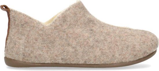 Manfield Dames Beige Pantoffels Maat 38 - Wol - Herfst/Winter 2025