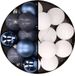 Billiet - Vanlaere 24x stuks boules de Noël en plastique mélange bleu foncé et blanc 6 cm