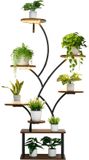 Vevor Plantenstandaard met Kweeklampen, 8-Laags Plantenplank, Bloemenstandaard, 3 Timers en 10 Helderheidsniveaus, Bloemenrek Als Decoratie voor Woonkamer en Balkon, 920x310x1575 mm