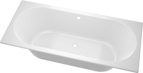 ZEZA Oval Ligbad - 190x90cm - Acryl - Duo - Glans Wit - Modern