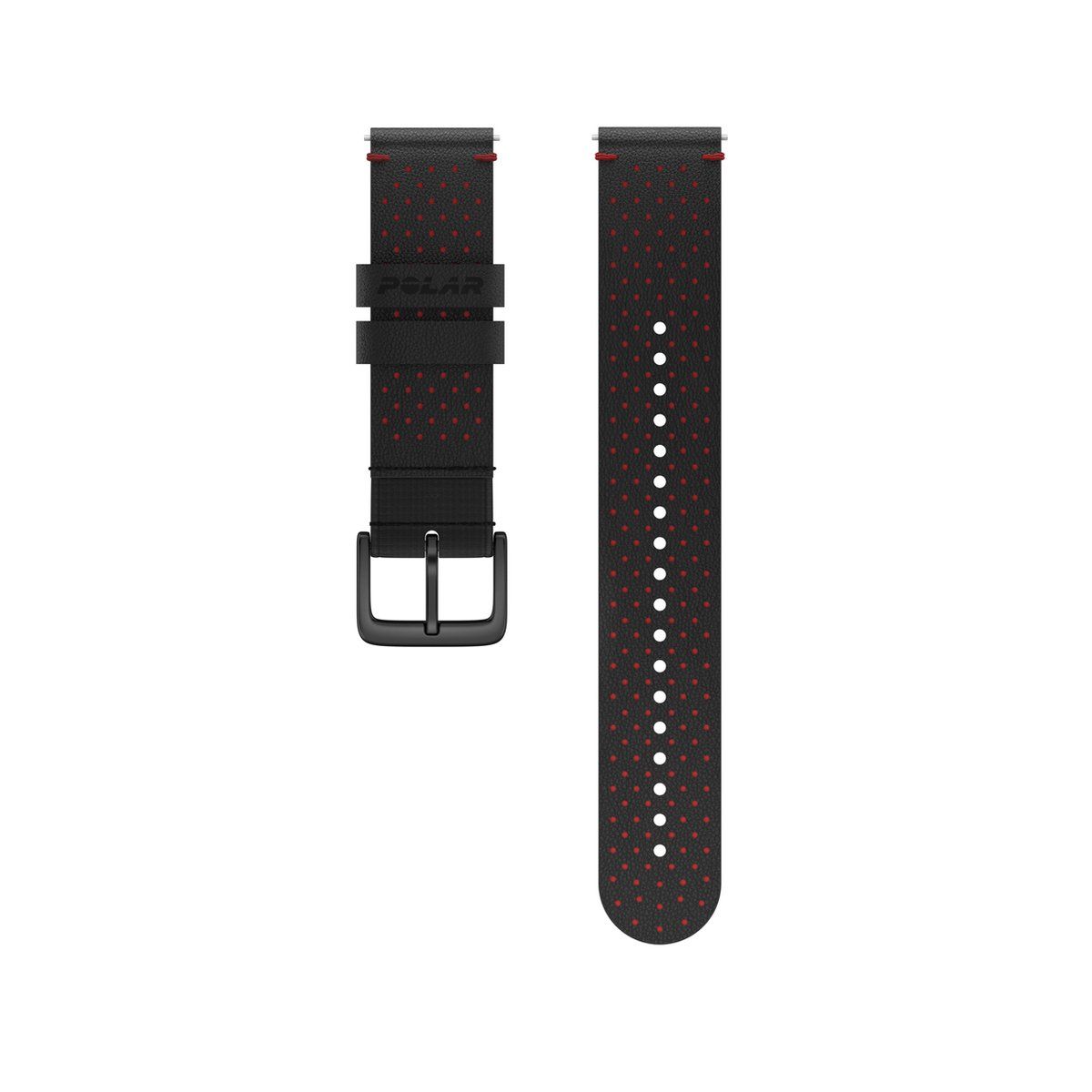 Polar - Horlogebandje 20 MM - Leer - Zwart - M/L