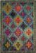 Safavieh Monaco Collection MNC244 Boho Chic Indoor Geweven Vloerkleed, Blue & Multi, 122 x 170 cm