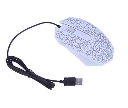 USB bedrade gaming muis - 5500 DPI - optische LED verlichting - wit