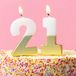 Talking Tables Wit en goud cijfer 21 verjaardagskaarsen voor taarten, taarttopper decoratie, premium kwaliteit, één en zes kaarsen, jubileumfeest, mijlpaal leeftijd, 5,5 cm hoogte, gerecyclede