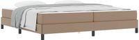 vidaXL Bedframe met Matras Cappuccino Stof 200 x 200 cm