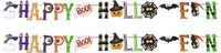 Merkloos / Sans marque Atosa Horror/Halloween Letterslinger - 2x - Happy Halloween - Papier - 250 cm