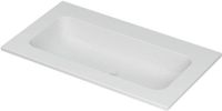 Wastafel INK Aspekt Wastafel Porselein Centraal Zonder Kraangat - 800x450x15 mm - Mat Wit