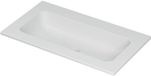 Wastafel INK Aspekt Wastafel Porselein Centraal Zonder Kraangat - 800x450x15 mm - Mat Wit