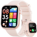 Hwagol Smartwatch Dames Heren Beantwoorden/Bellen, 1,85''HD Smartwatch met Hartslag/SpO2/Slaapmonitor, Fitnesshorloge voor 140+ Sportfitnesshorloge, Activiteitstracker voor Android iOS