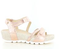 Durea Wave 7421-028-1473 Dames Sandalen met hak Roze Leer Klittenband Plateauzool Breed K
