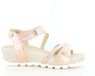 Durea Wave 7421-028-1473 Dames Sandalen met hak Roze Leer Klittenband Plateauzool Breed K