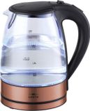Lentz 74127 Waterkoker - 1.7 liter - 2200 Watt - Glas - Blauw