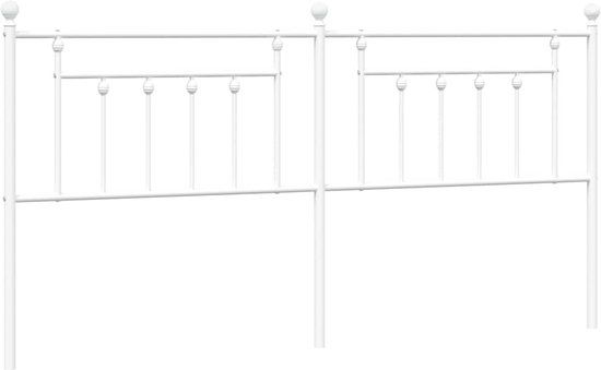 vidaXL Hoofdbord Metaal Wit 193 cm