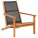 VidaXL Loungestoel Terras Gecapitonneerde zitting Eucalyptus Zwart