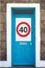 Bellatio Decorations Verjaardag deurposter - 2x - 40 jaar - stopbord - 59 x 84 cm