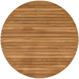vidaXL Tafelblad Ø 90 x 3,5 cm, rond, massief teakhout, naturel