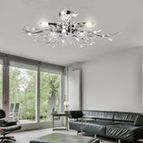 Globo Flash Plafondlamp - Chroom - Metaal - Ø 71cm - E14 - 5 Lichtpunten