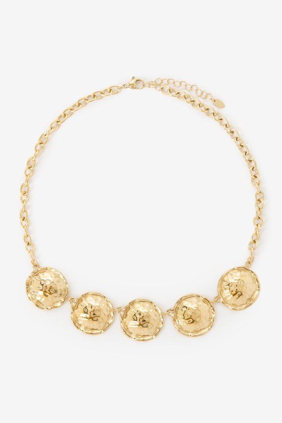 Sissy-Boy - Gold plated ketting met ronde hangers