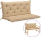 vidaXL Tuinbankkussen 120x(50+50)x7 cm Oxford stof beige