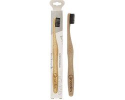 Nordics Tandenborstel Bamboe/nylon - Bruin/Zwart - Zacht - 1 Stuk