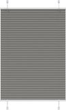 vidaXL Plissé rolgordijn 95x100 cm stofbreedte 94,4 cm antraciet