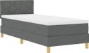 vidaXL Boxspring bed met matras Donkergrijs 80 x 200 cm Stof