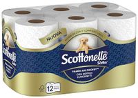 Scottonelle Pluizig en gewatteerd toiletpapier, 12 rollen