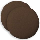 vidaXL Kussensloop 2 stuks Bruin Katoensatijn Ø 30 cm