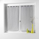 Paar Linahe Paar rechte lussen 2 x 90 x 160 cm Voile zand Chenille grijs
