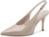Tamaris Dames Slingpumps 1-29622-46 Beige Synthetisch Naaldhak 8 cm en hoger Puntige neus Gesp