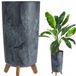 Prosperplast Gracia Tubus Slim Antraciet Pot 24cm met Inzet en Poten