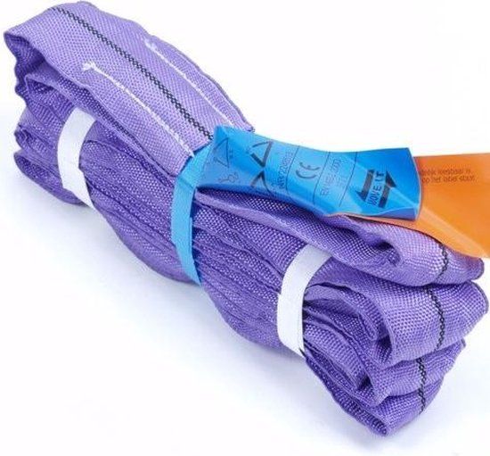 Huismerk Bol Rondstrop / hijsband 1 ton 1,5 meter Paars