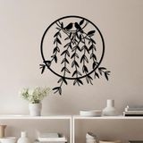 Stijlvol decoratief metalen wandaccessoire, 56 x 56 cm, 100% metaal (1,5 mm dik), duurzaam en elegant design voor woondecoratie, lichtgewicht tot 1,4 kg