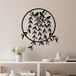 Stijlvol decoratief metalen wandaccessoire, 56 x 56 cm, 100% metaal (1,5 mm dik), duurzaam en elegant design voor woondecoratie, lichtgewicht tot 1,4 kg