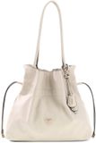GUESS Karima Drawstring Tote Schoudertas Bone crème