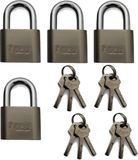 Merkloos / Sans marque Bahama Warenvertriebs Gmbh Hangsloten - 12x - Korte Beugel - 5 x 7,5 cm - Staal - Gelijk Gecodeerd - Veiligheidsslot - Kofferslot / Lockerslot