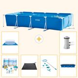 Intex Rechthoekig Frame Zwembad - 450 x 220 x 84 cm - Blauw