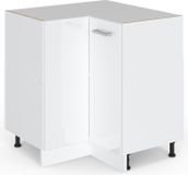 Vicco R-Line Hoekkast – 75.6 cm zonder werkblad Wit Hoogglans