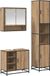 vidaXL Badkamermeubel Set 3 stuks Artisan Eiken Bewerkt hout