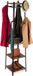 Merkloos Relaxdays Kapstok staand - 181 cm - met planken - mand - metaal - bruin-zwart